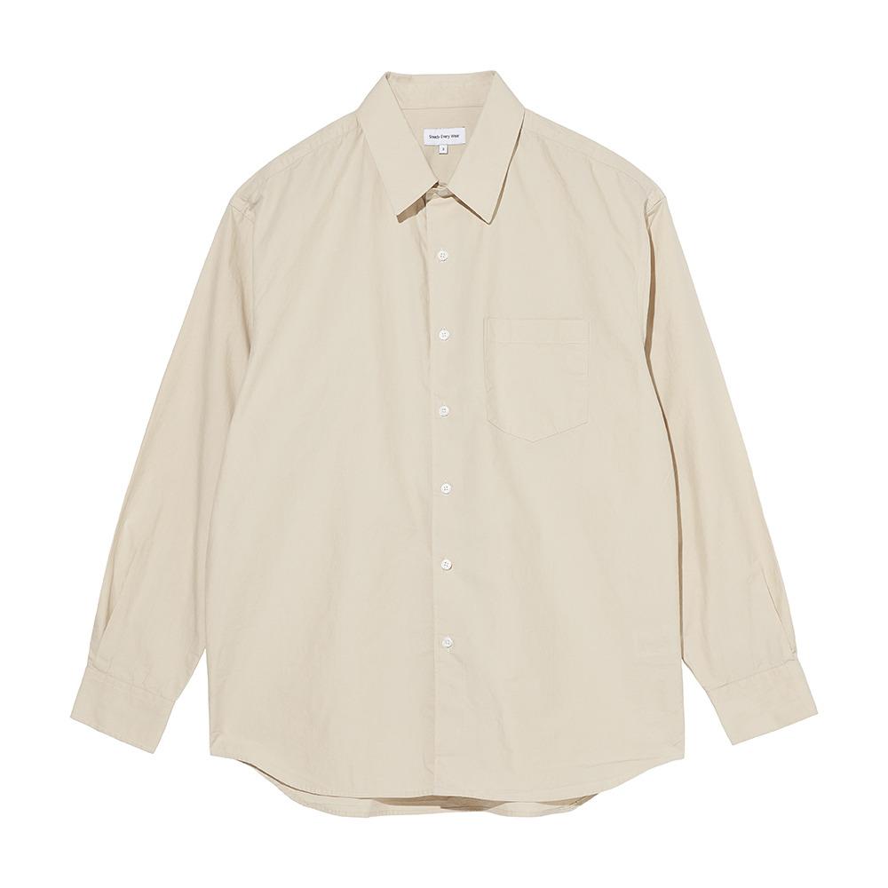 [Steady Every Wear]  Relaxed Daily Shirts Light Beige  