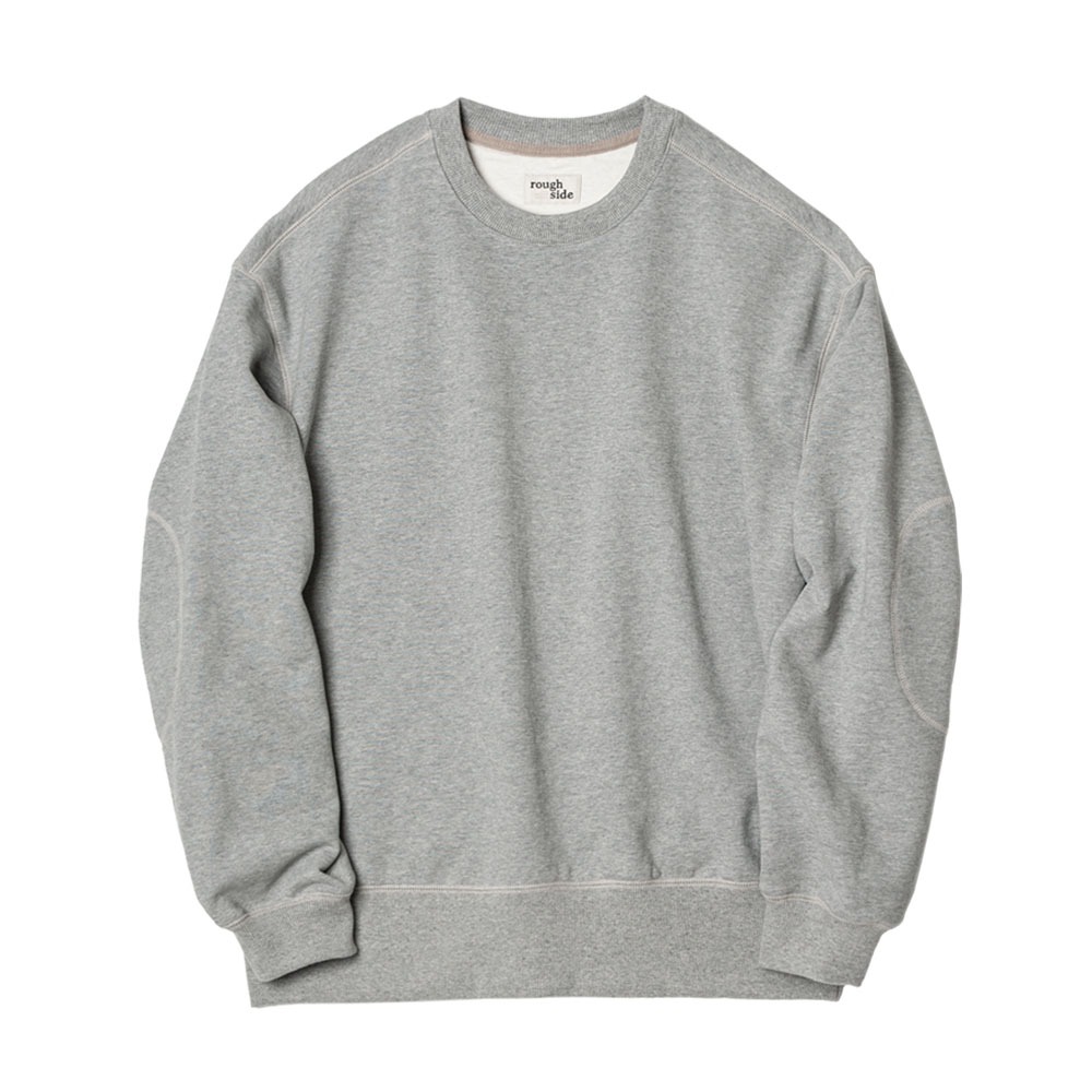 [Rough Side]  Oversized Sweat Shirt Melange Grey