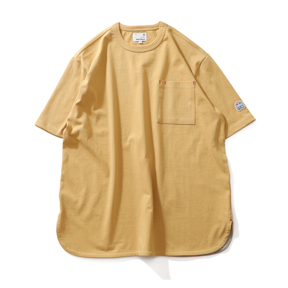 [Horlisun]  21SS Emery Short Sleeve Pocket Seasonal T-shirts Mustard