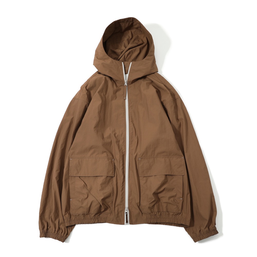 [Horlisun]  22SS Breeze Nylon Hood Zip Up Jacket Tan