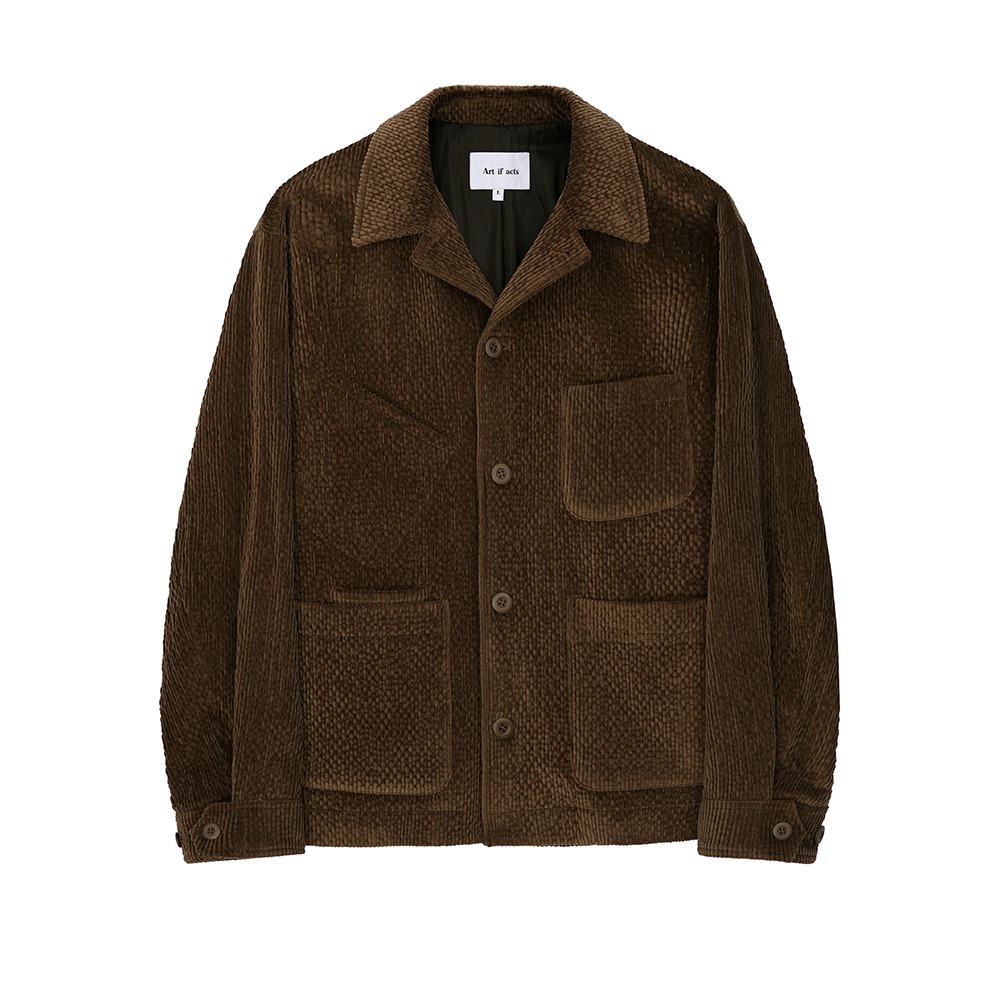 [Art if acts]  Corduroy French Work Jacket Brown