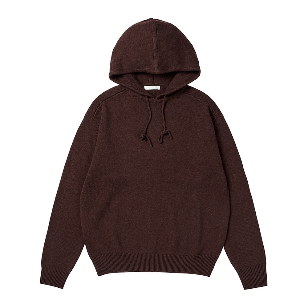 [Worthwhile Movement]   Coomfy Knit Hoodie Maroon