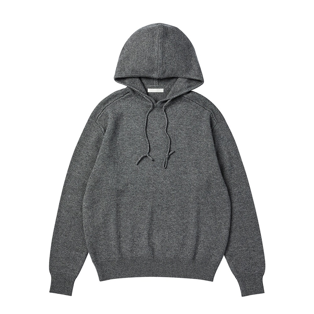 [Worthwhile Movement]   Coomfy Knit Hoodie Grey