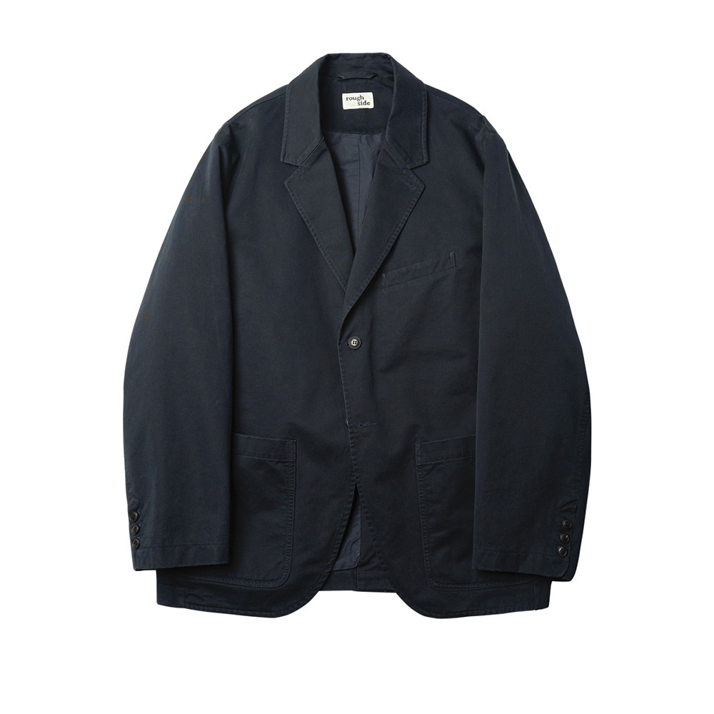 [Rough Side]  24SS Double Washed Club Jacket Dark Navy