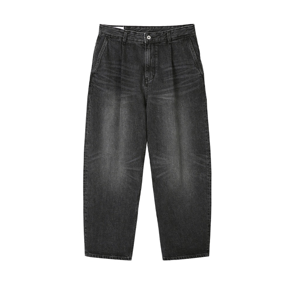 [Art if acts]  24SS One Tuck Curve Denim Pants Faded Black