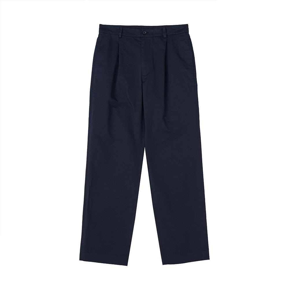 [SEW]  24SS One Pleat Cotton Pants Navy