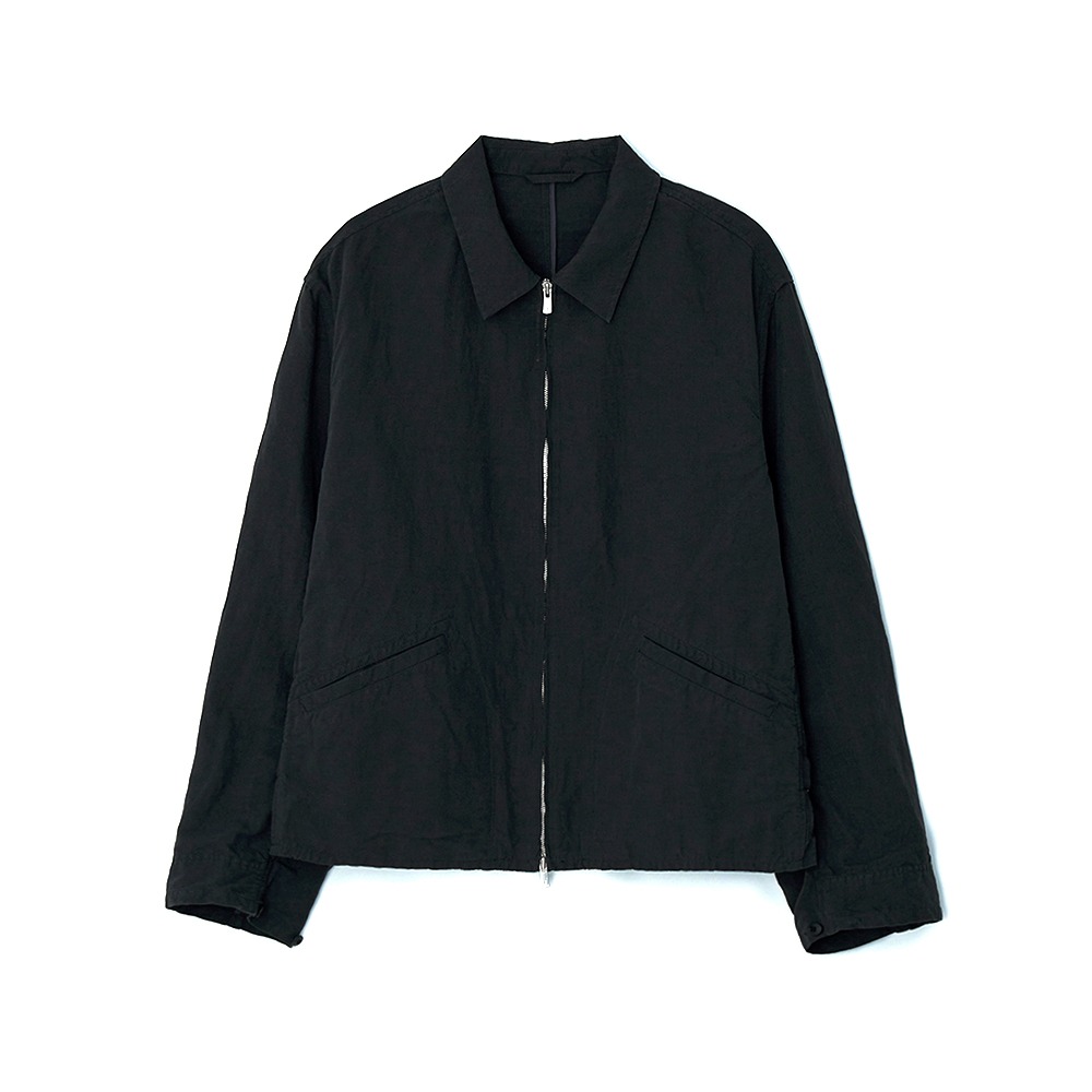 [Stillness]   24SS Linen Sports Jacket Black