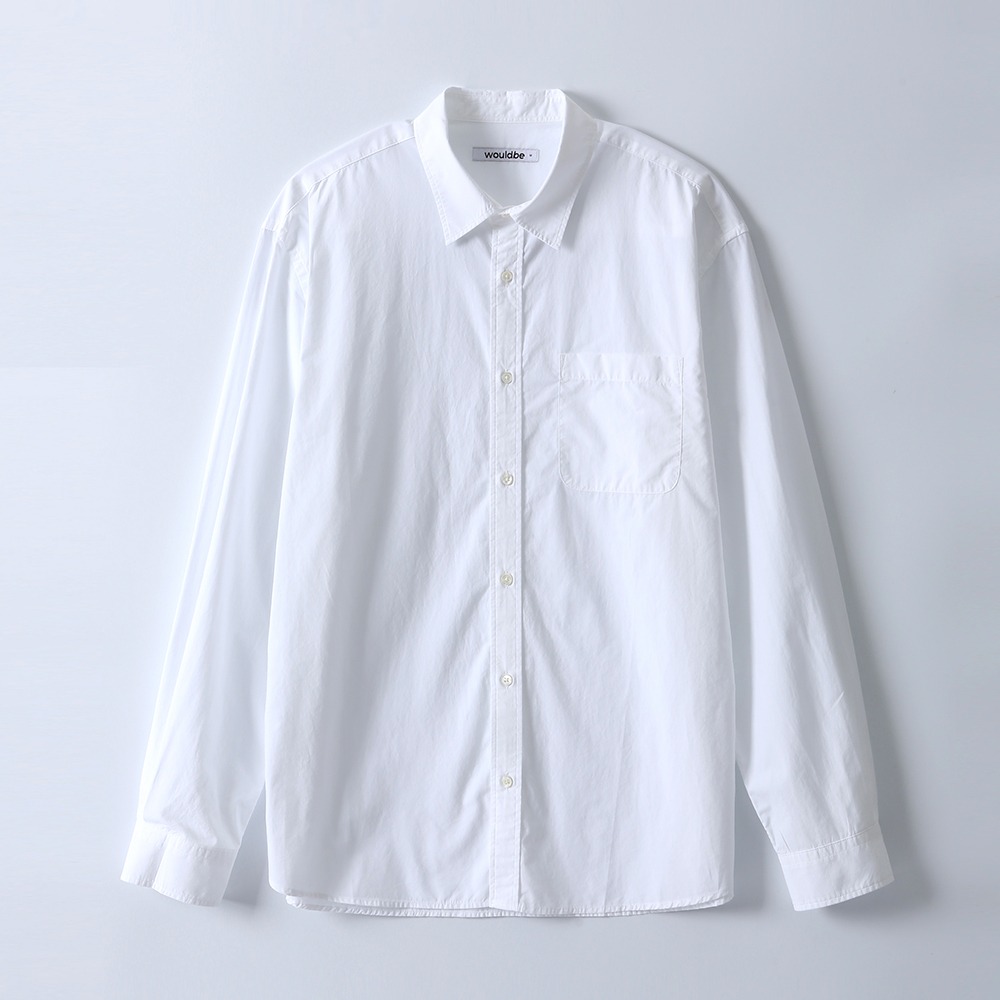 [Wouldbe]  24SS 60/1 Relaxed Shirts White