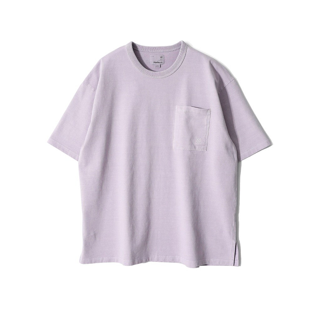 [Horlisun]  24SS Lawrence Garment Dyeing Short T-shirt Lavender